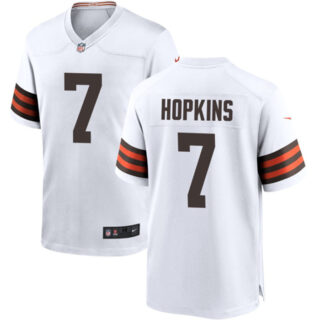 Women's Cleveland Browns #7 Dustin Hopkins White Stitched Jersey(Run Small)