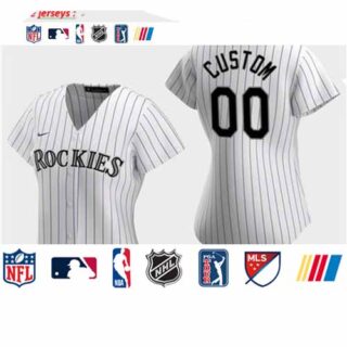 Women's Custom Colorado Rockies 2020 White Home Replica Jersey