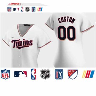 Women's Custom Minnesota Twins 2020 White Home Replica Jersey