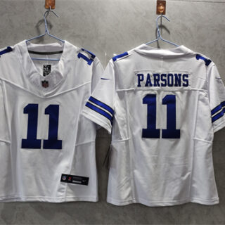 Women's Dallas Cowboys #11 Micah Parsons White 2023 F.U.S.E. Limited Stitched Jersey(Run Small)