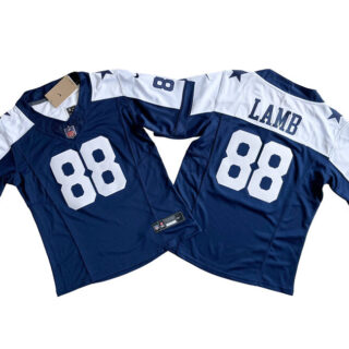 Women's Dallas Cowboys #88 CeeDee Lamb Navy White 2023 F.U.S.E. Limited Stitched Jersey(Run Small)