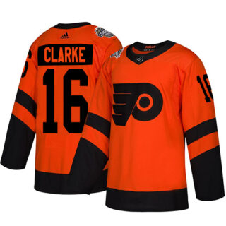 Women's Flyers #16 Bobby Clarke Orange Authentic 2019 Stadium Series Women's Stitched Hockey Jersey