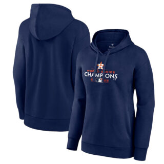 Women's Houston Astros Navy 2022 World Series Champions Logo Pullover Hoodie(Run Small)