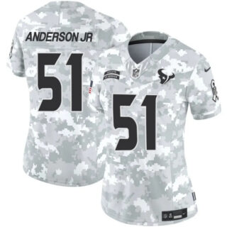 Women's Houston Texans #51 Will Anderson Jr 2024 F.U.S.E Arctic Camo Salute To Service Limited Stitched Football Jersey(Run Small)