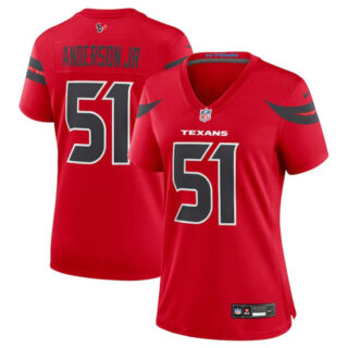 Women's Houston Texans #51 Will Anderson Jr. Red 2024 Alternate Stitched Jerseys