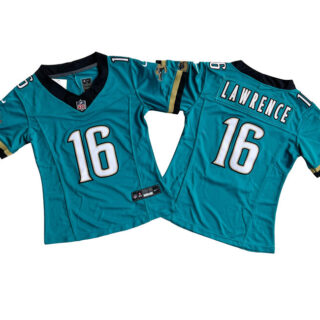 Women's Jacksonville Jaguars #16 Trevor Lawrence Teal 2024 F.U.S.E Prowler Throwback Vapor Limited Stitched Football Jersey(Run Small)