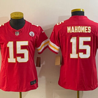 Women's Kansas City Chiefs #15 Patrick Mahomes Red 2023 F.U.S.E. Vapor Untouchable Limited Stitched Jersey(Run Small)