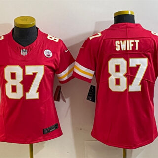 Women's Kansas City Chiefs #87 Taylor Swift Red 2023 F.U.S.E. Vapor Untouchable Limited Stitched Jersey(Run Small)