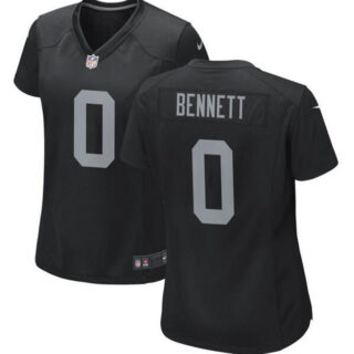 Women's Las Vegas Raiders #0 Jakorian Bennett Black Stitched Jersey(Run Small)