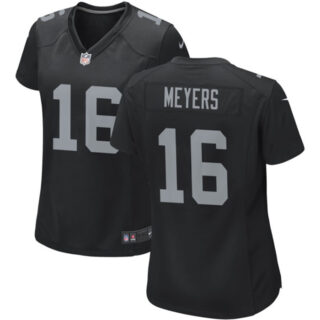Women's Las Vegas Raiders #16 Jakobi Meyers Black Stitched Jersey(Run Small)