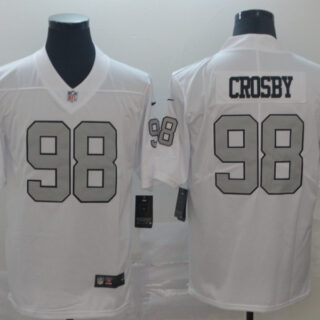 Women's Las Vegas Raiders #98 Maxx Crosby White Color Rush Limited Stitched Jersey(Run Small)
