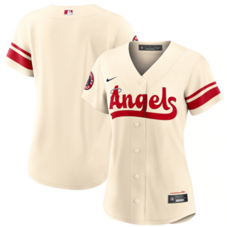 Women's Los Angeles Angels Blank 2022 Cream City Connect Stitched Baseball Jersey(Run Small)