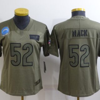 Women's Los Angeles Chargers #52 Khalil Mack Camo Salute To Service Limited Stitched Jersey(Run Small)
