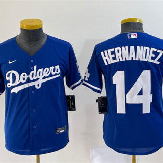 Women's Los Angeles Dodgers #14 Enrique Hernandez Royal Stitched Jersey(Run Small)