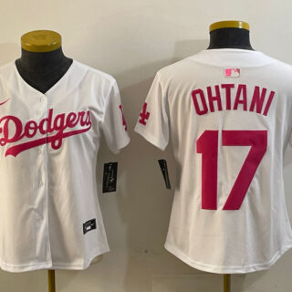 Women's Los Angeles Dodgers #17 Miguel Vargas White Cool Base Stitched Baseball Jerseys