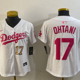 Women's Los Angeles Dodgers #17 Miguel Vargas White Cool Base Stitched Baseball Jerseys