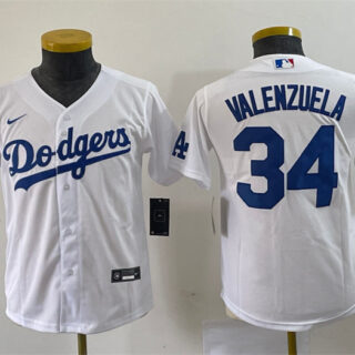 Women's Los Angeles Dodgers #34 Toro Valenzuela White Stitched Jersey(Run Small)