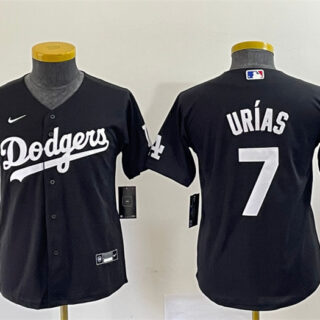 Women's Los Angeles Dodgers #7 Julio Urias Black Stitched Baseball Jersey(Run Small)