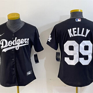 Women's Los Angeles Dodgers #99 Joe Kelly Black Stitched Jersey(Run Small)