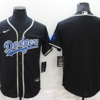 Women's Los Angeles Dodgers Blank Black Cool Base Stitched Baseball Jersey(Run Small)