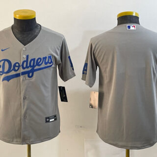 Women's Los Angeles Dodgers Blank Grey Stitched Jersey(Run Small)