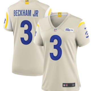 Women's Los Angeles Rams #3 Odell Beckham Jr. Bone Vapor Untouchable Limited Stitched Jersey(Run Small)