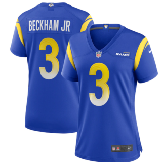 Women's Los Angeles Rams #3 Odell Beckham Jr. Royal Vapor Untouchable Limited Stitched Jersey(Run Small)