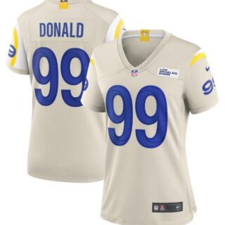 Women's Los Angeles Rams #99 Aaron Donald Bone Vapor Untouchable Limited Stitched Jersey(Run Small)