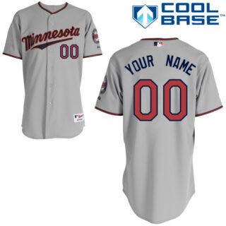 Women's Minnesota Twins Gray MLB Road Cool Base Customized Jersey