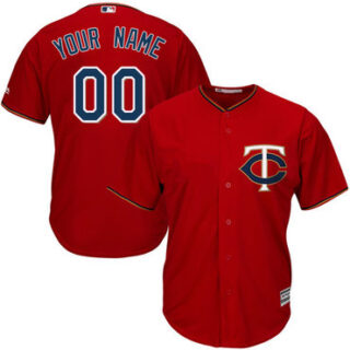 Women's Minnesota Twins Red MLB Cool Base Customized Jersey