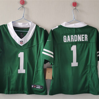 Women's New York Jets #1 Sauce Gardner Green 2024 FU.S.E Vapor Stitched Football Jersey(Run Small)