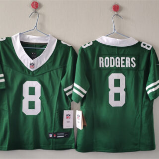 Women's New York Jets #8 Aaron Rodgers Green 2024 F.U.S.E Vapor Stitched Football Jersey(Run Small)