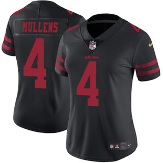 Women's Nike 49ers #4 Nick Mullens Black Alternate Women's Stitched NFL Vapor Untouchable Limited Jersey