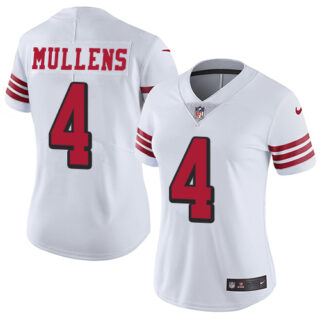 Women's Nike 49ers #4 Nick Mullens White Rush Women's Stitched NFL Vapor Untouchable Limited Jersey