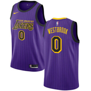 Women's Nike Lakers #0 Russell Westbrook Women's Purple NBA Swingman City Edition 2018 19 Jersey