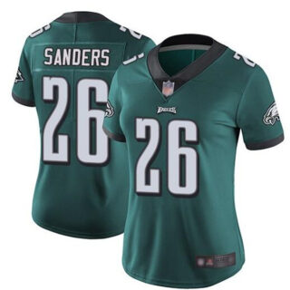 Women's Philadelphia Eagles #26 Miles Sanders Green Vapor Untouchable Limited Stitched Football Jersey(Run Small)