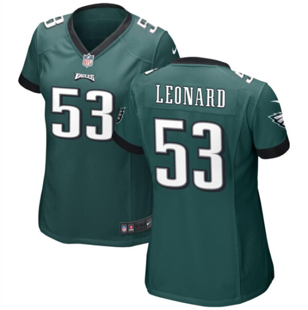 Women's Philadelphia Eagles #53 Shaquille Leonard Green Stitched Football Jersey(Run Small)s