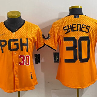 Women's Pittsburgh Pirates #30 Paul Skenes Gold City Connect Stitched Jerseys