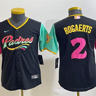 Women's San Diego Padres #2 Xander Bogaerts Black City Connect Stitched Baseball Jersey(Run Small)