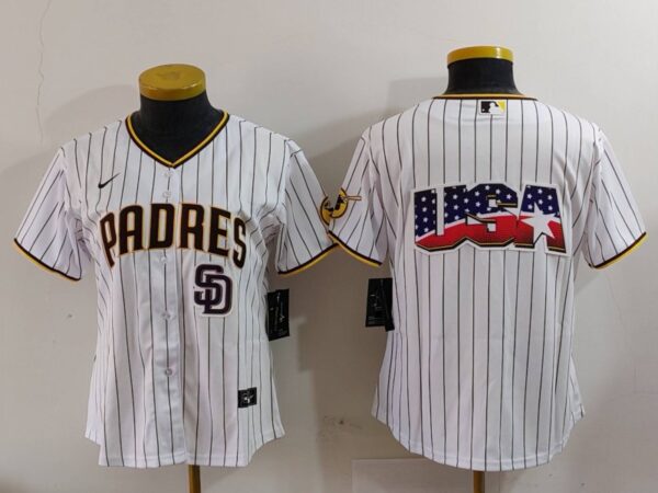 Women's San Diego Padres Big Logo Cool Base Stitched Baseball Jerseys