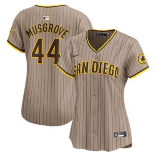 Women's San Diego Padres Joe Musgrove Tan Team Stitched Baseball Jersey(Run Small)