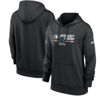 Women's San Francisco 49ers 2022 Black NFL Crucial Catch Therma Performance Pullover Hoodie(Run Small)