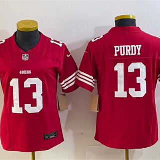 Women's San Francisco 49ers #13 Brock Purdy Red 2023 F.U.S.E. Vapor Untouchable Limited Stitched Football Jersey(Run Small)