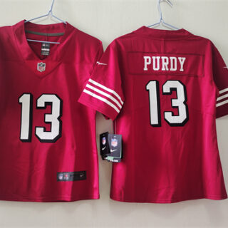 Women's San Francisco 49ers #13 Brock Purdy Red Alternate Vapor Stitched Jersey(Run Small)