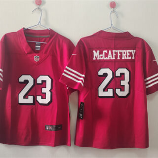 Women's San Francisco 49ers #23 Christian McCaffrey Red Alternate Stitched Jersey(Run Small)