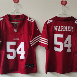 Women's San Francisco 49ers #54 Fred Warner Red F.U.S.E Vapor Untouchable Stitched Jersey(Run Small)