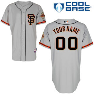 Women's San Francisco Giants Customized Road Gray Jersey