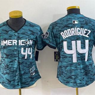 Women's Seattle Mariners #44 Julio Rodriguez Teal 2023 All-Star Stitched Baseball Jersey(Run Small)
