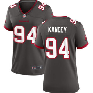 Women's Tampa Bay Buccanee #94 Calijah Kancey Grey 2023 Draft Stitched Game Jersey(Run Small)
