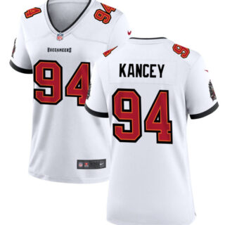 Women's Tampa Bay Buccanee #94 Calijah Kancey White 2023 Draft Stitched Game Jersey(Run Small)